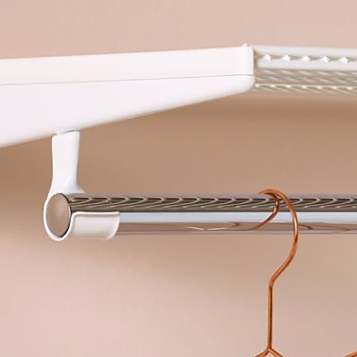 Top Track System - Click In Clothes Hanging Rail - 1850mm Length - Chrome - view 2