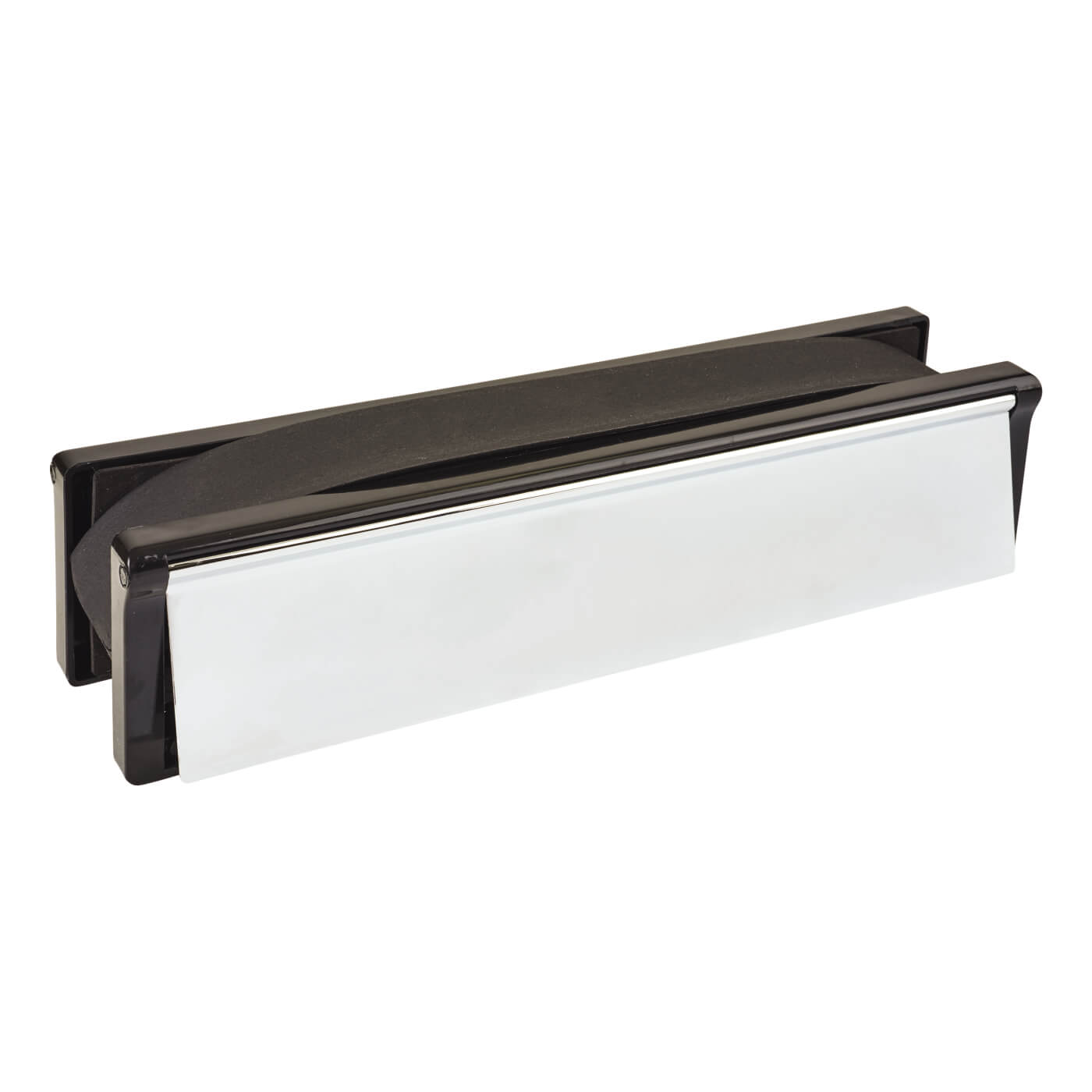 Intumescent Economy Letter Plate - Fire Rated - 304 x 70mm - Polished Chrome Cover - view 2