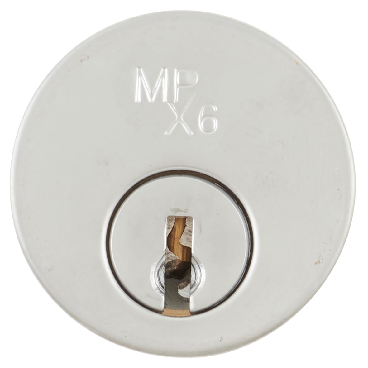 1 Star 6 Pin Threaded Rim Cylinder - Satin Chrome - Keyed to Differ - view 2