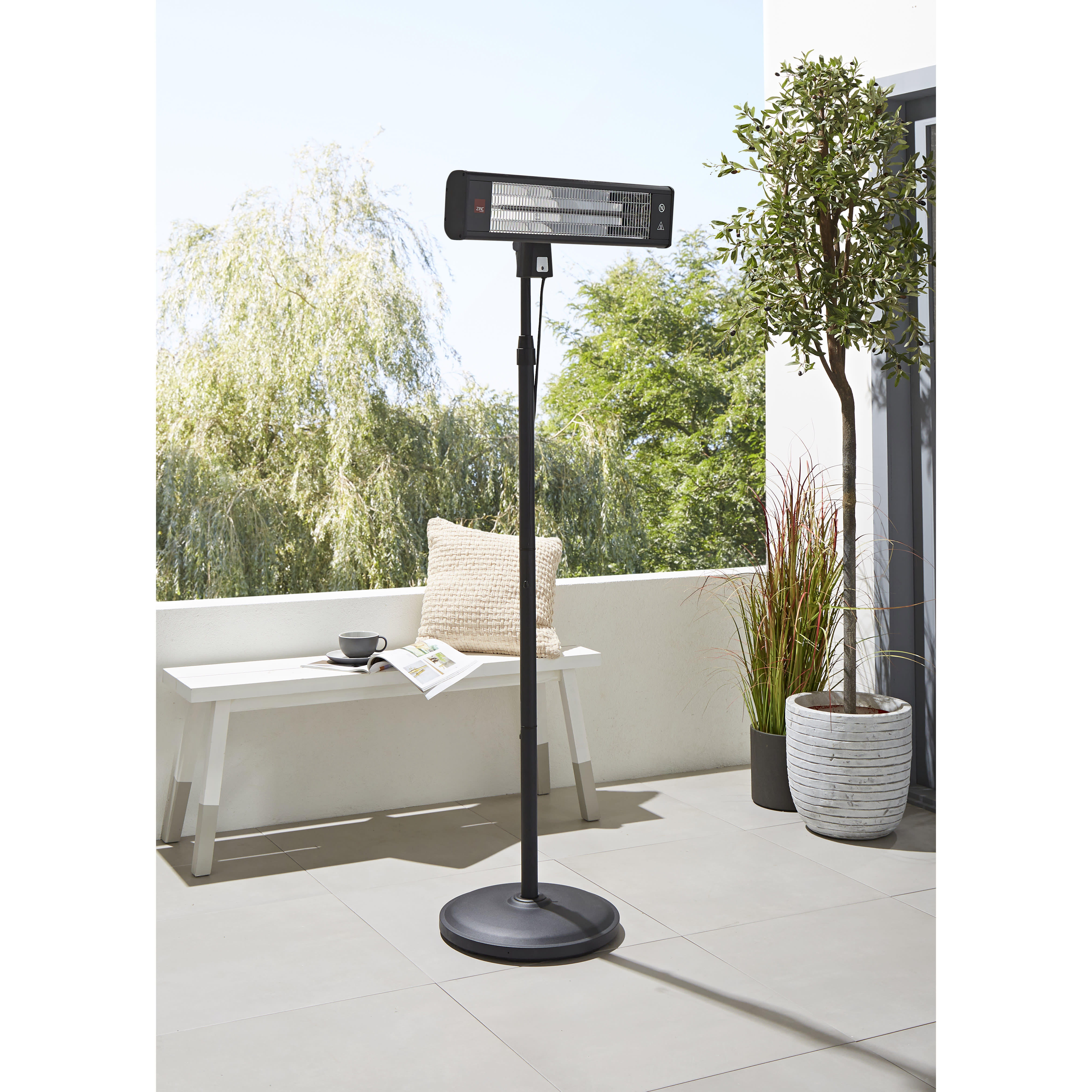Forum Zink Blaze IP44 Wall Mounted Patio Heater - 1800W - view 5