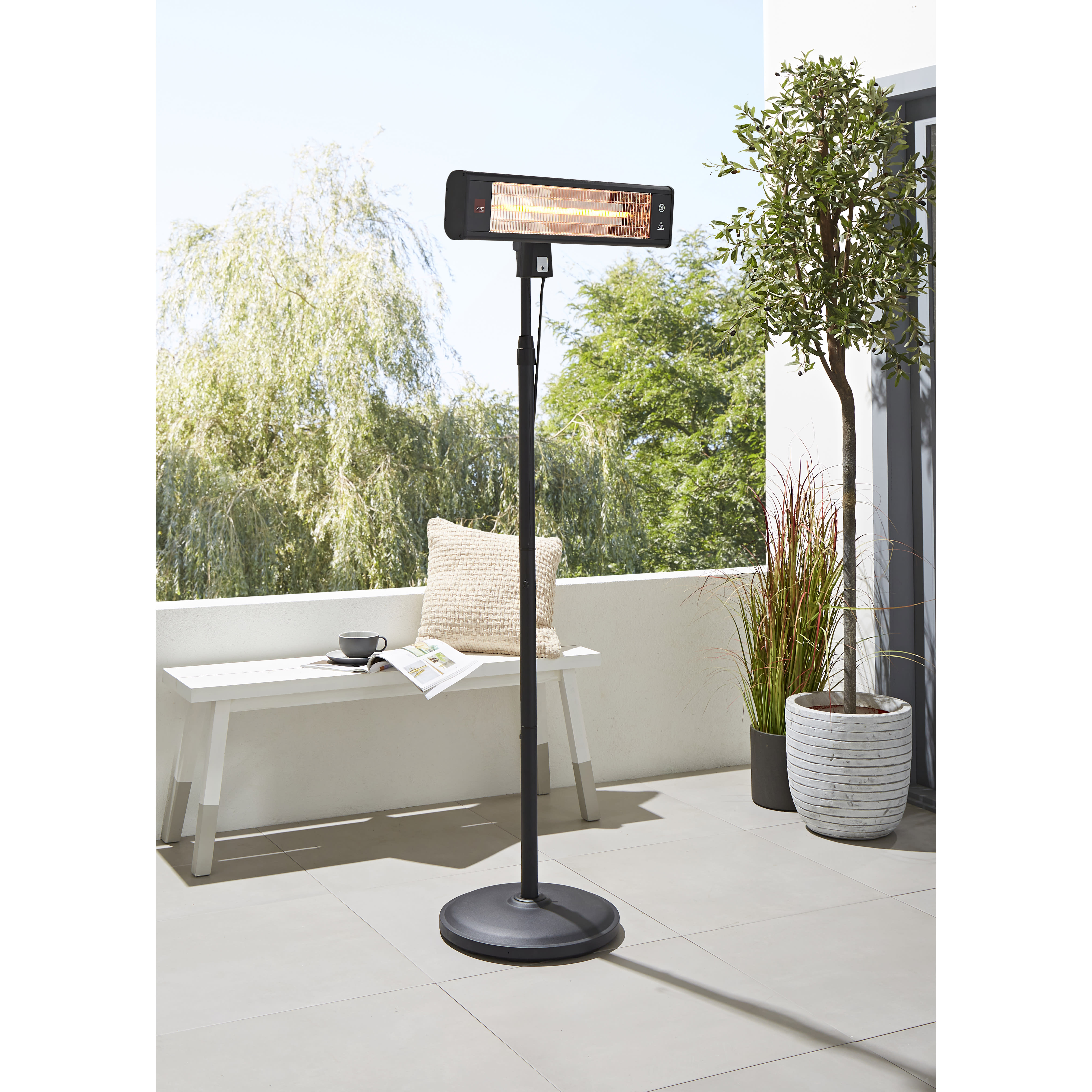 Forum Zink Blaze IP44 Wall Mounted Patio Heater - 1800W - view 6