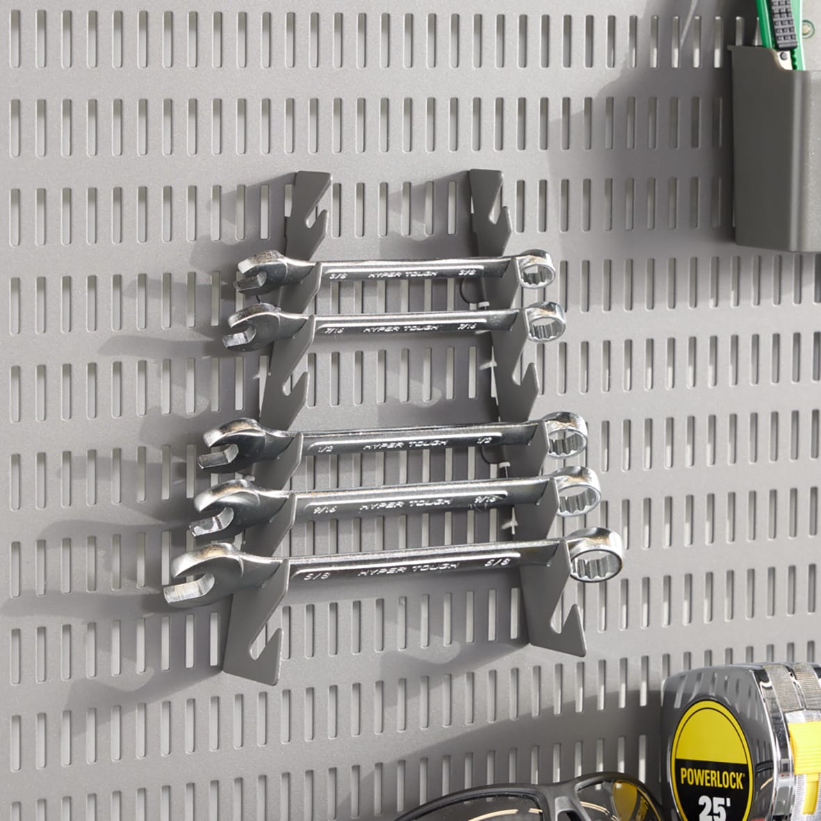 Garage+ Storage Top Track System - Spanner & Wrench Holder for Storing Board - Matt Grey - view 3