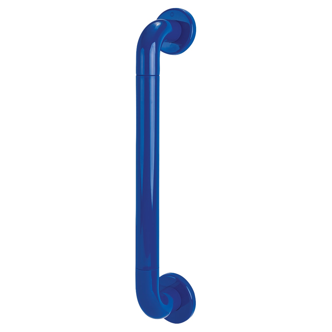 Cobalt Blue Nylon D-Bar Door Pull Handle on Rose - Screw Fix - 425mm c/c - view 2