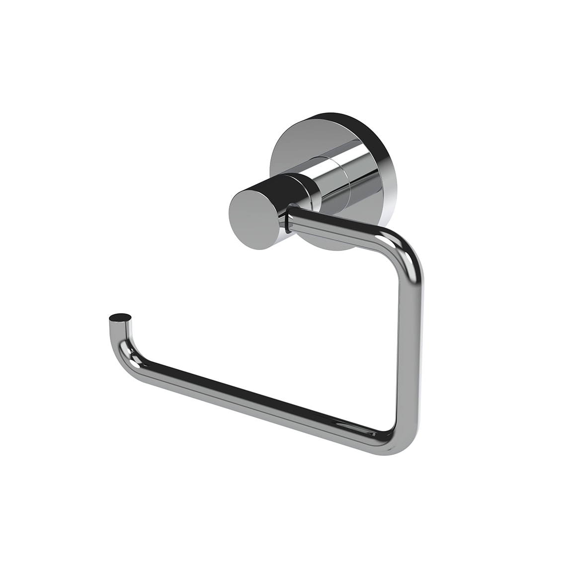 Style Round Hook Toilet Roll Holder - 80 x 130 x 50mm - Polished Chrome - view 2