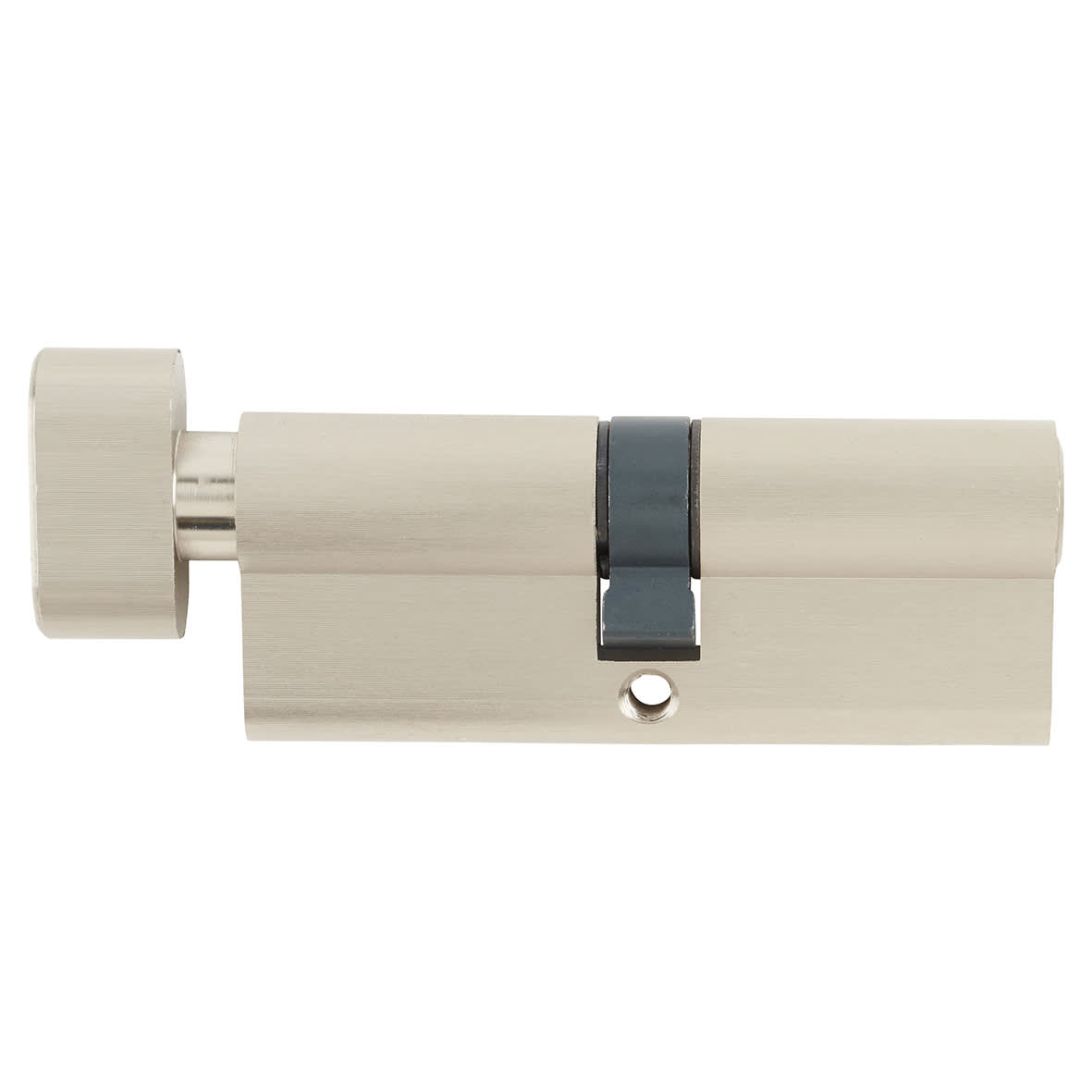 6 Pin 80mm Euro Thumbturn Cylinder - 40mm Turn + 40mm - Satin Nickel - Keyed To Differ - view 2