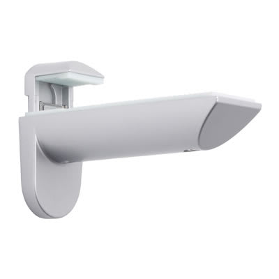 Decorative Adjustable Shelf Bracket - 8-40mm Shelf Thickness - Brushed Aluminium - view 2