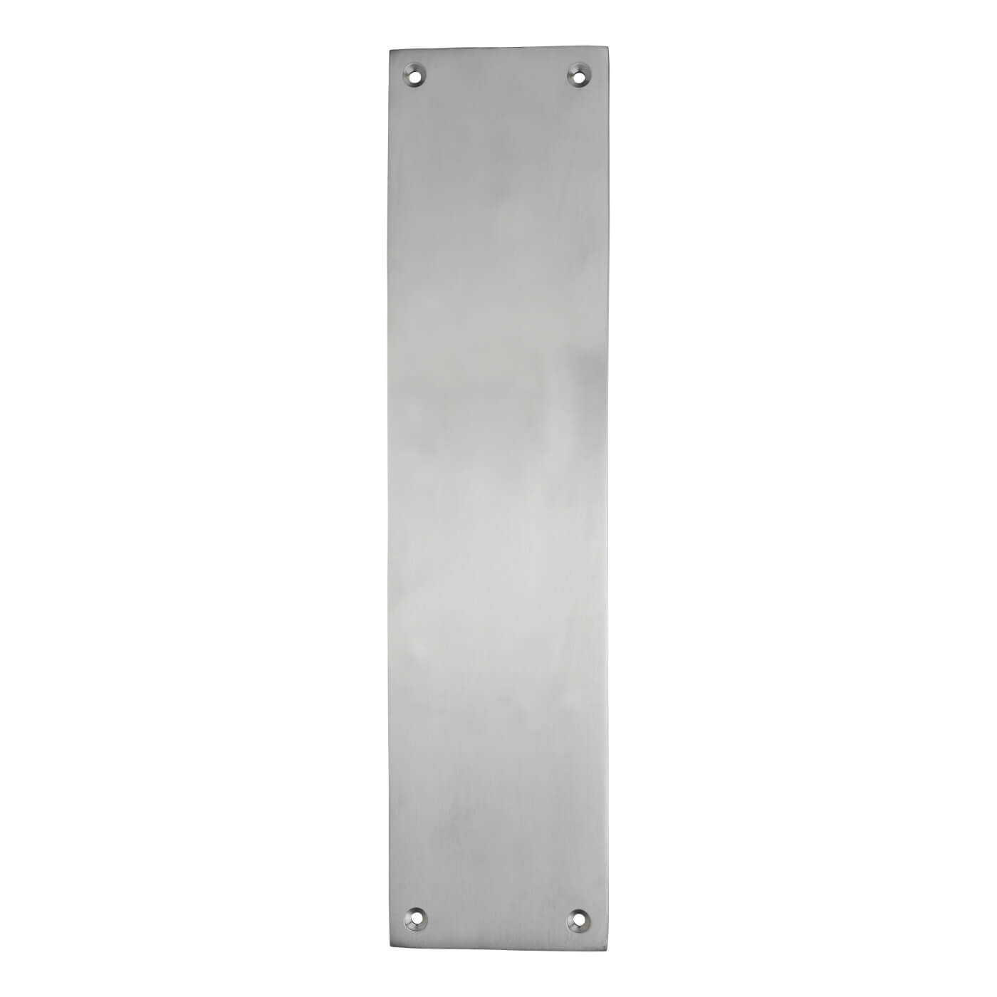 Solid Brass Plain Finger Plate - 305 x 70 x 6mm - Satin Chrome - view 3