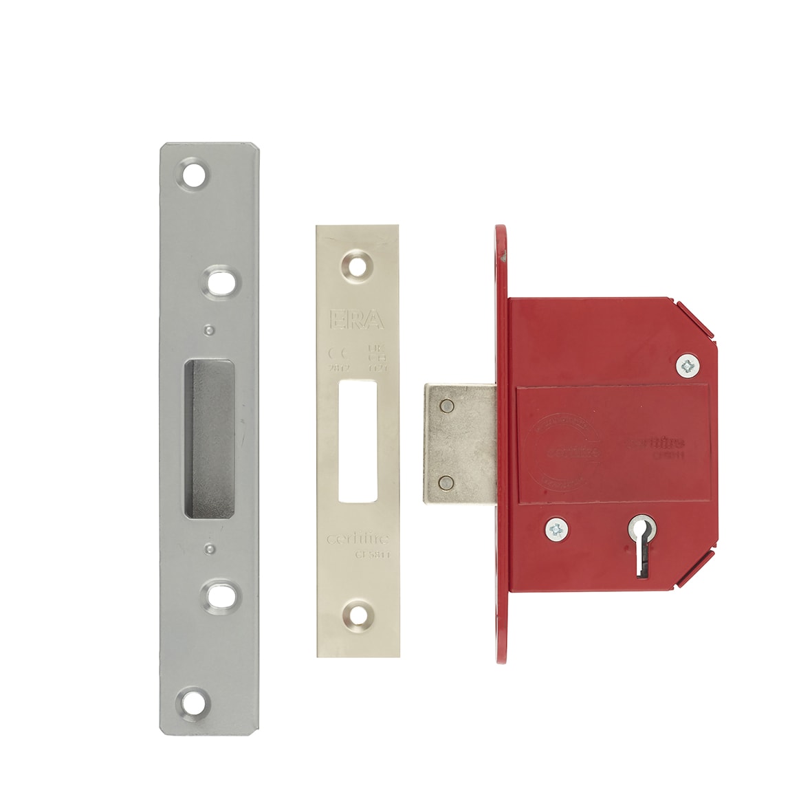 Fortress:2007 5 Lever Deadlock - 67mm Case - 44mm Backset - Satin Chrome - view 2