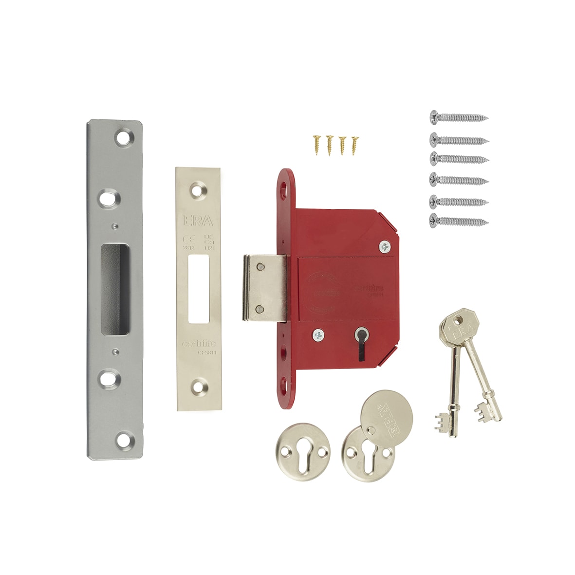 Fortress:2007 5 Lever Deadlock - 67mm Case - 44mm Backset - Satin Chrome - view 3