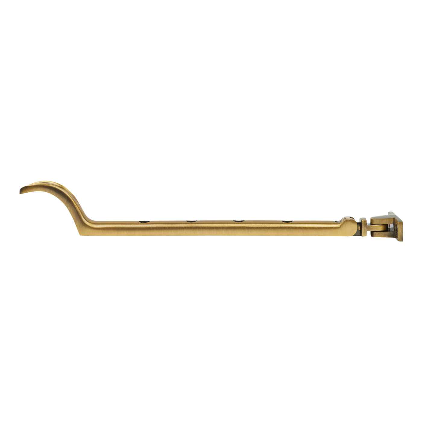 Marcus Spoon End Casement Window Stay - 10"/250mm Length - Antique Brass - view 3