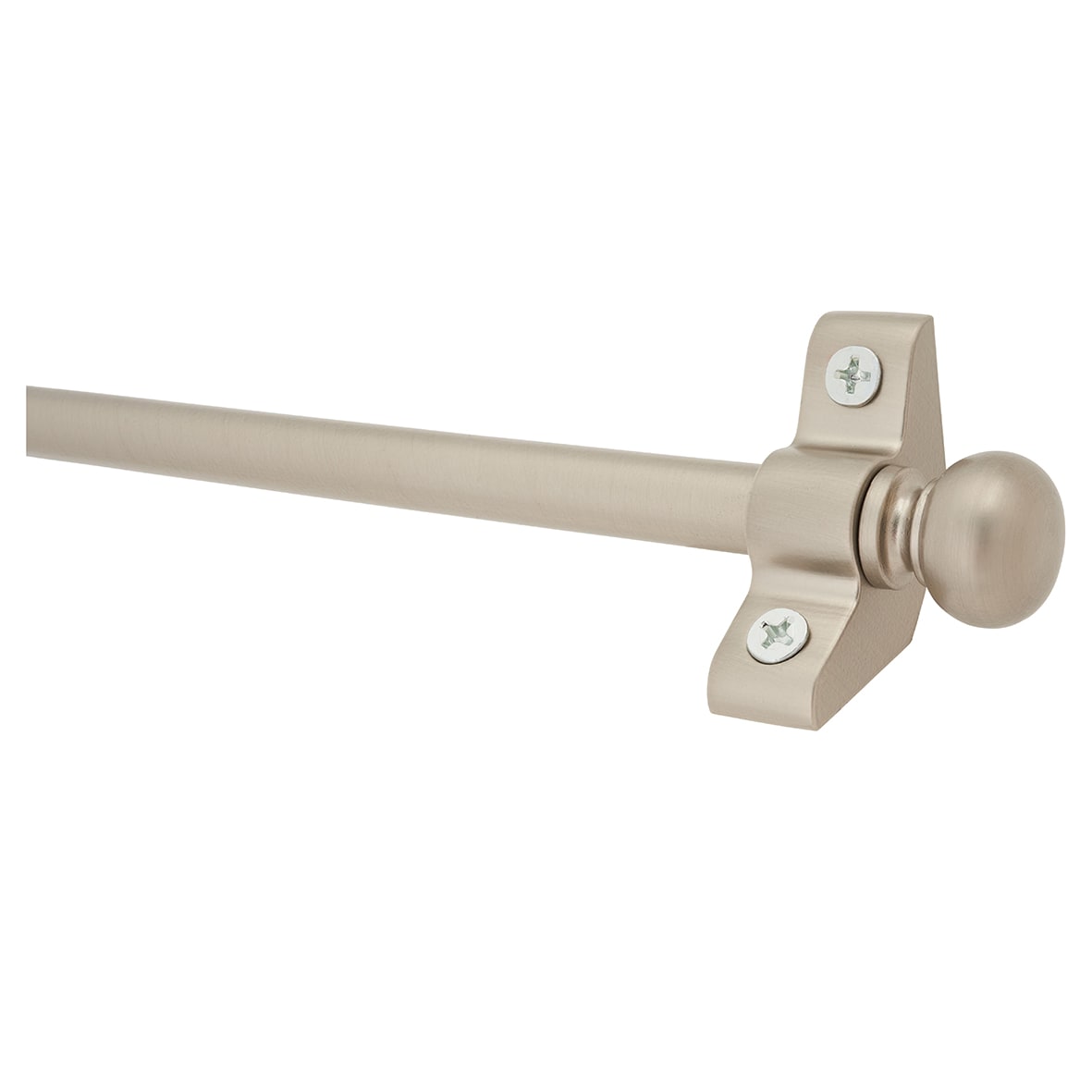 Stair Rod with Round Bulb Finials - 900mm Length - Satin Nickel - view 2