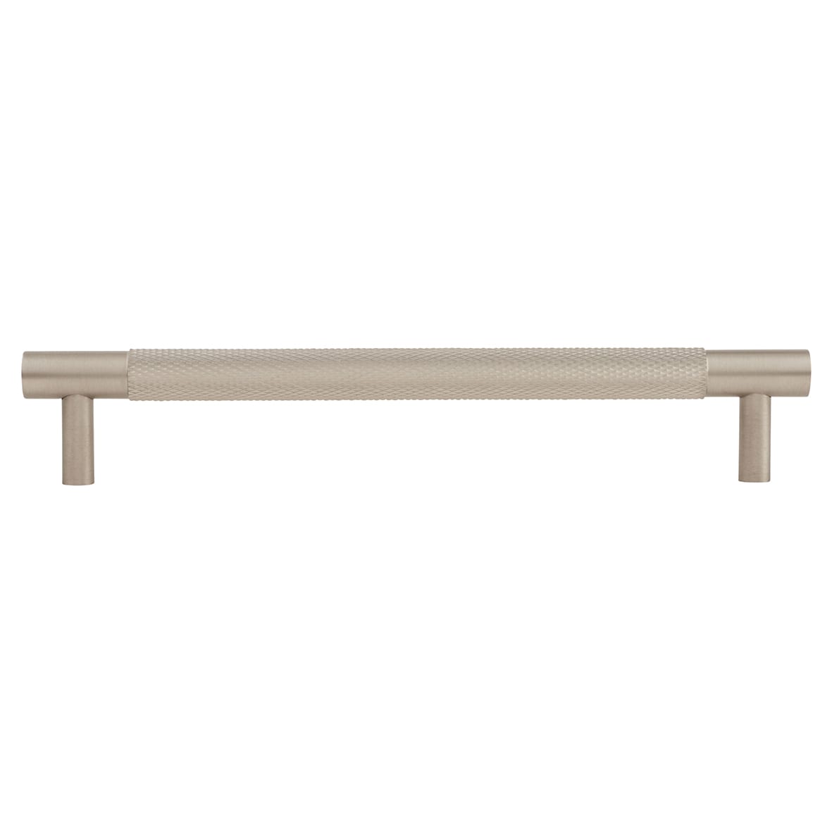 Brunel 13mm Knurled T-Bar Cabinet Pull Handle - 160mm Centres - Satin Nickel - view 2