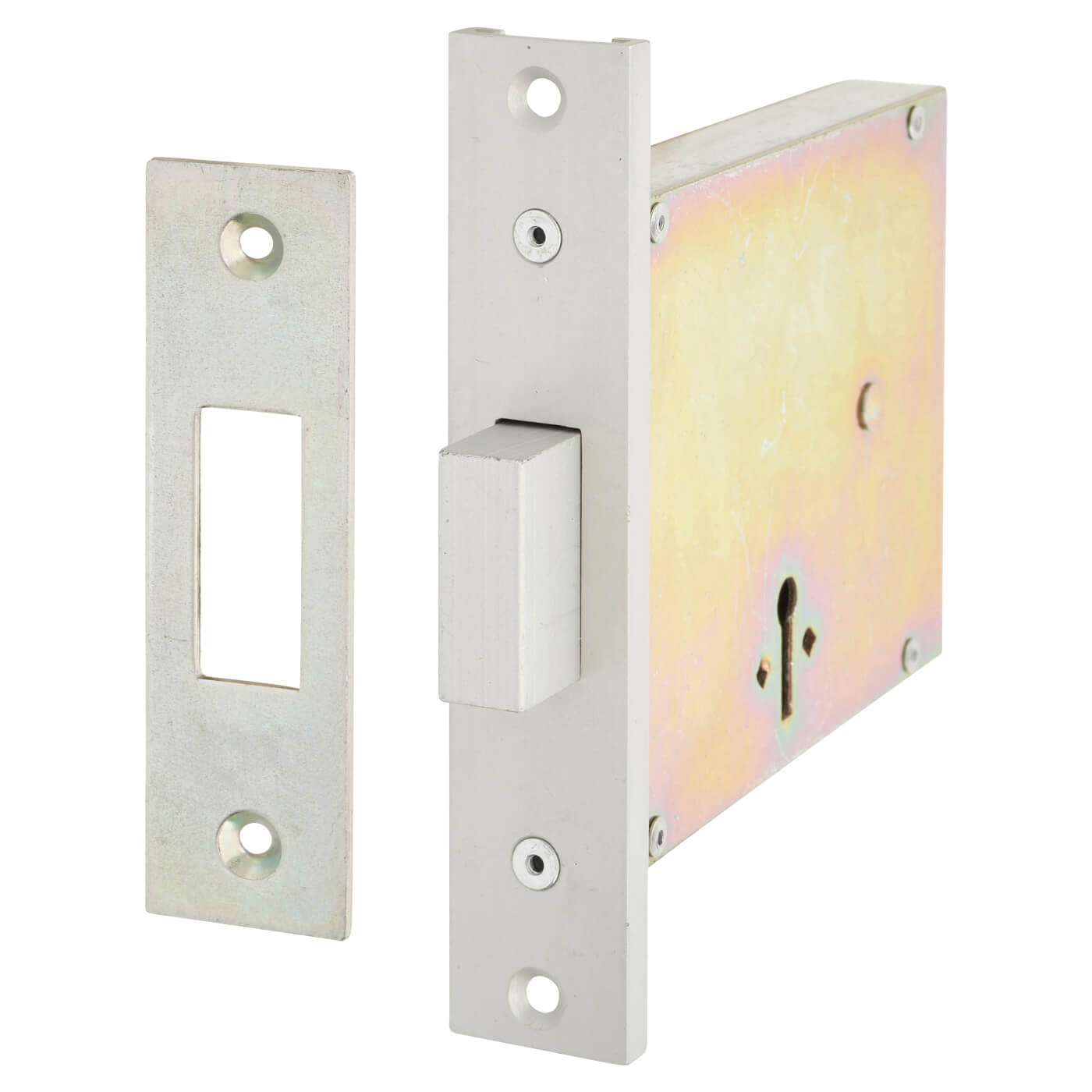 Fire Brigade FB2 Mortice Deadlock - 103mm Case - 51mm Backset - Silver - view 2