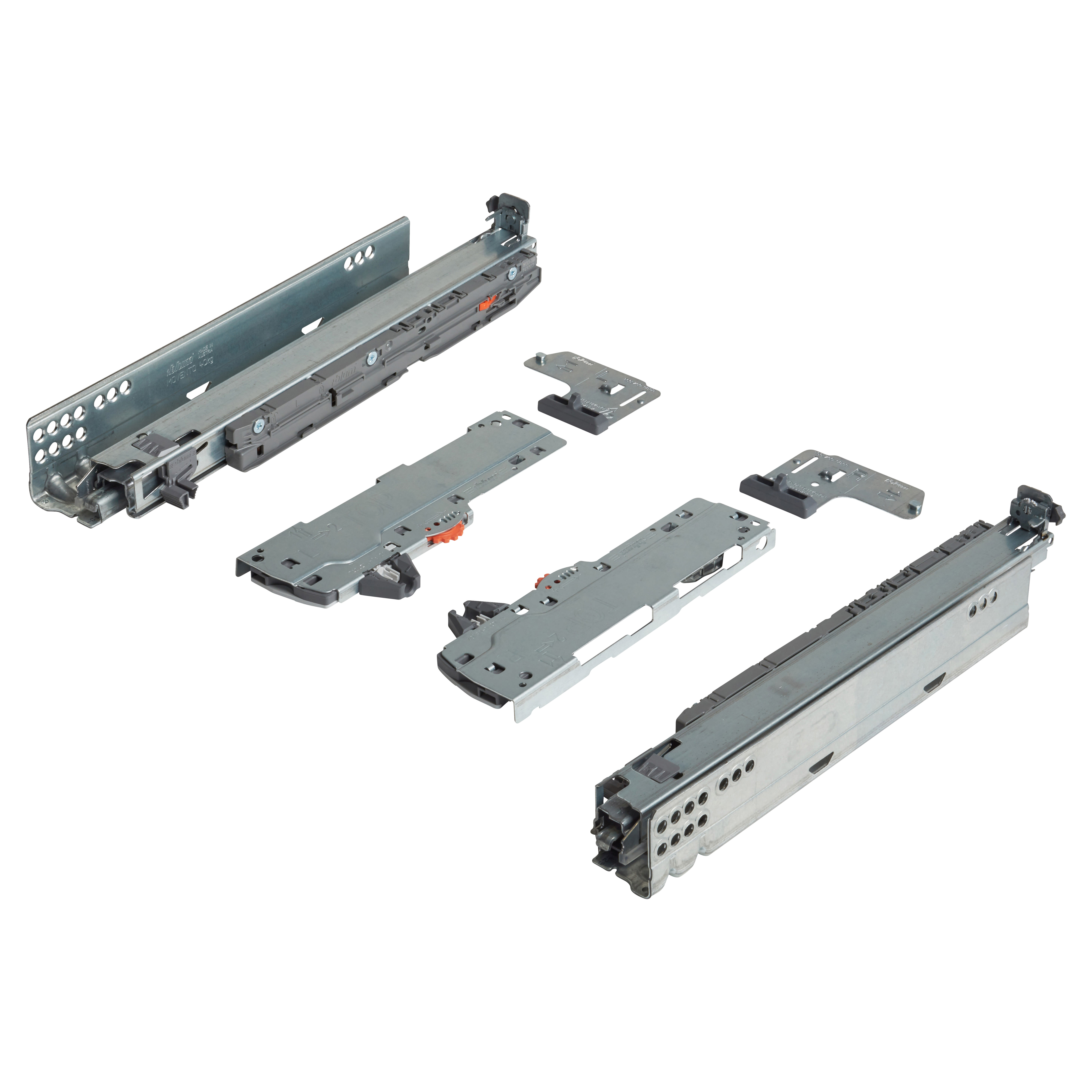 TIP-ON Push to Open BLUMOTION Soft Close Drawer Runner - Full Extension - 350mm Length - 20kg - view 2