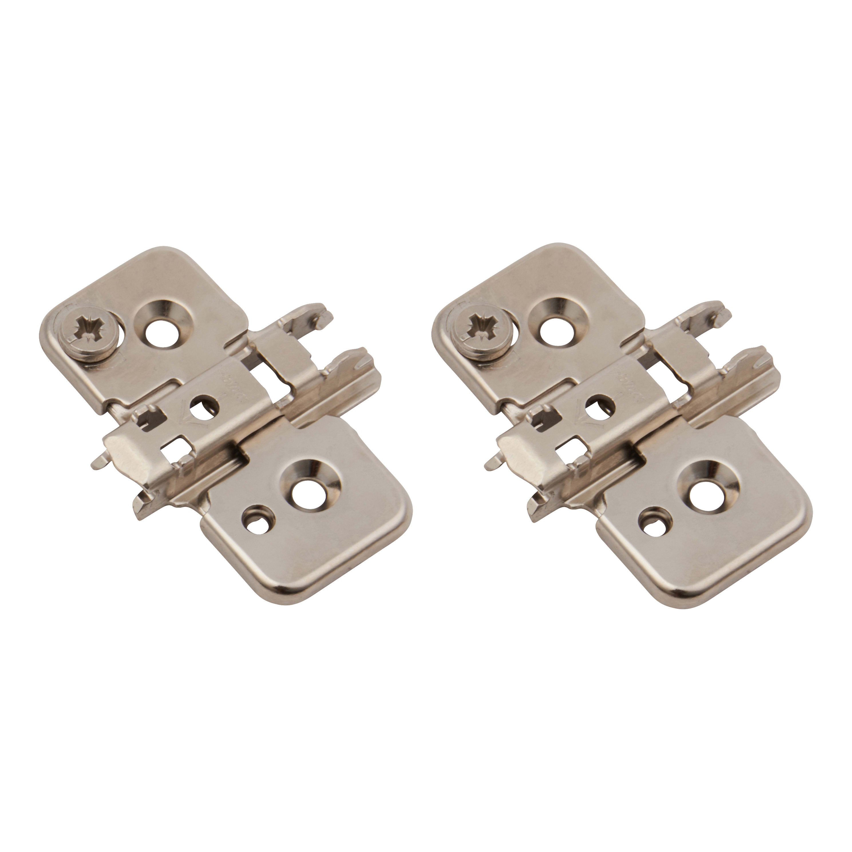 CLIP Cruciform Cabinet Mounting Plate - Screw On - 0mm Spacing - Pressed Steel - Pair - view 2
