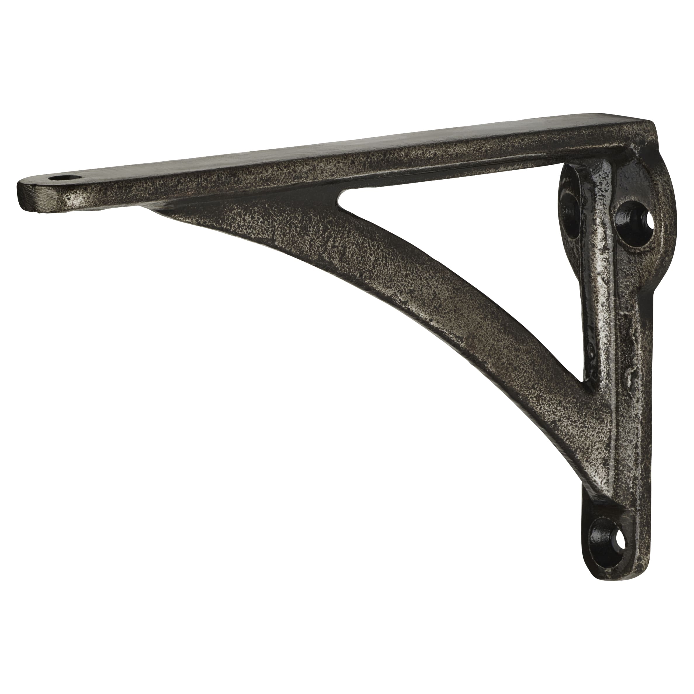 Curved Shelf Bracket - 110 x 80mm - Pewter Effect - view 2