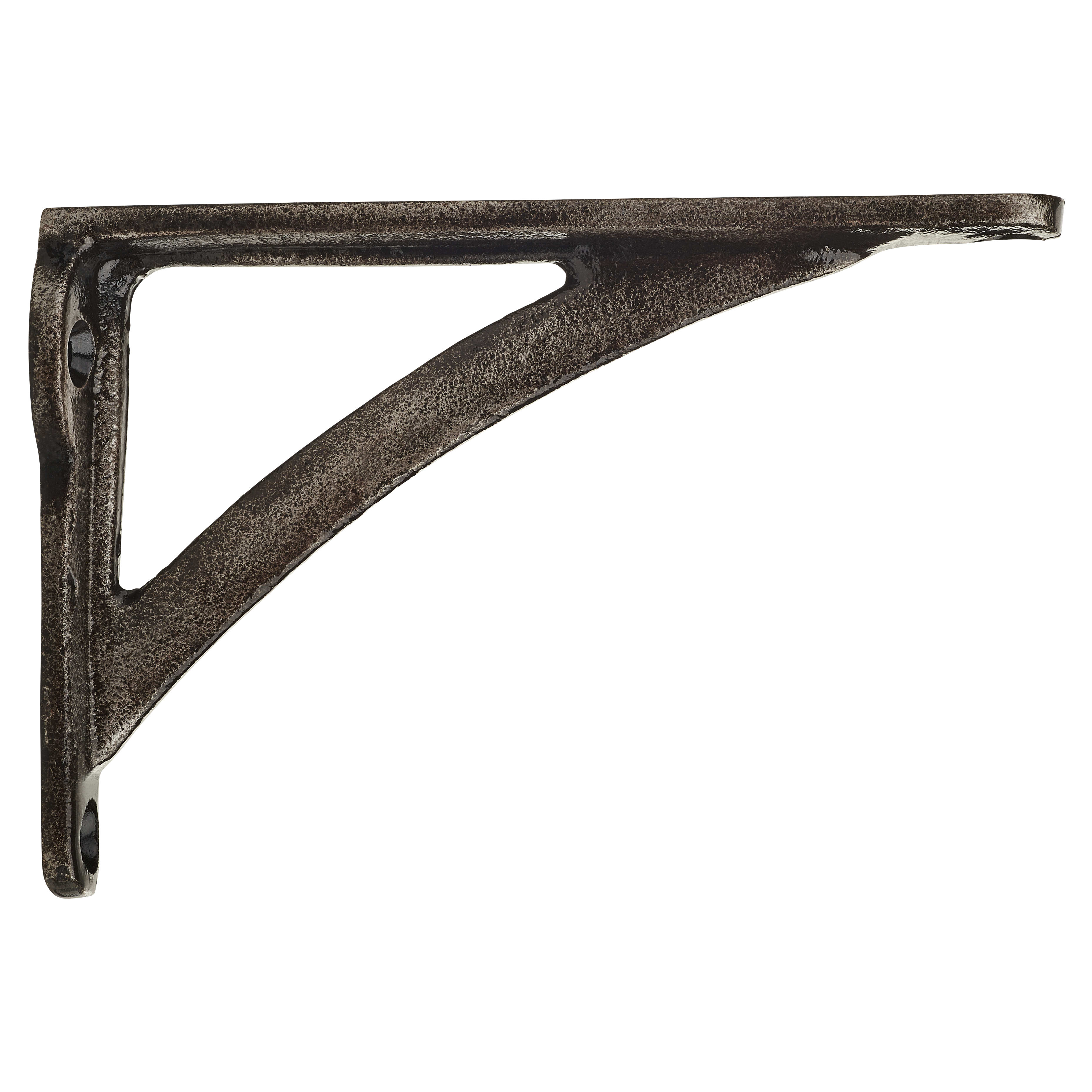Curved Shelf Bracket - 110 x 80mm - Pewter Effect - view 3