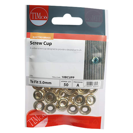 Surface Cup - Suit No. 10 Gauge - Electro Brass - Pack of 50 - view 2