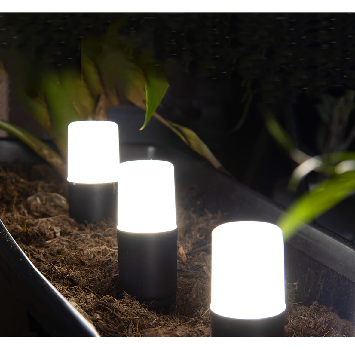 Forum Zink Lapin 3W LED Pathway Garden Light Kit - IP65 - 4000K Cool White - Black - Pack of 4 - view 3