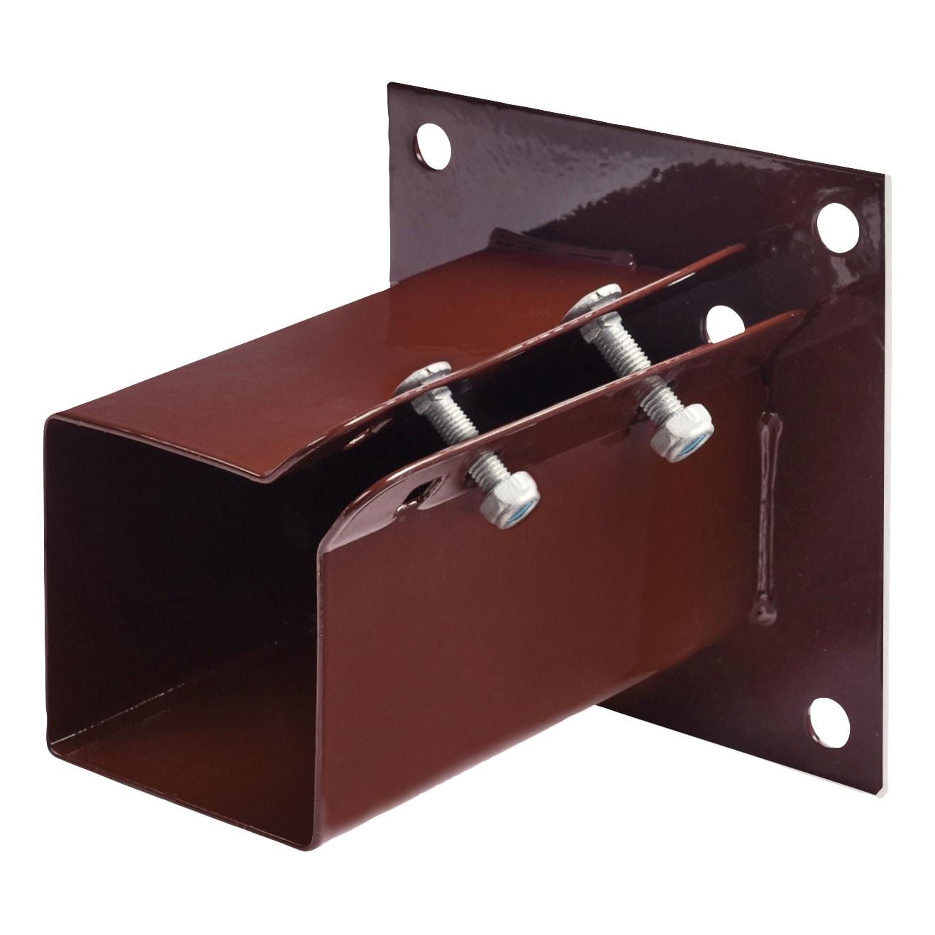 Bolt Down Fence Post Shoe - Bolt Secure - 75 x 75mm - Oxide Red - view 3