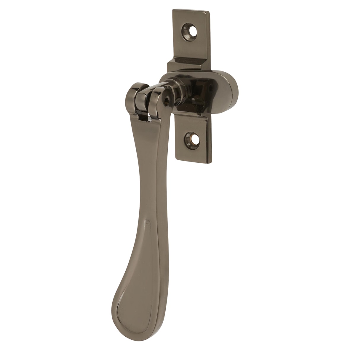 Victorian Mortice & Hook Plate Casement Window Fastener - Reversible - Black Nickel - view 4