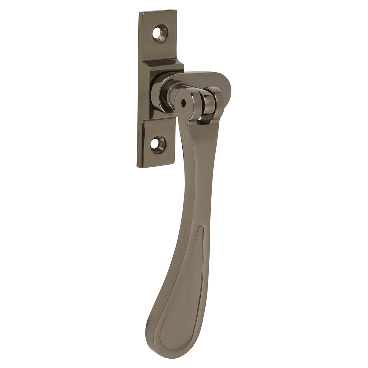 Victorian Mortice & Hook Plate Casement Window Fastener - Reversible - Black Nickel - view 5