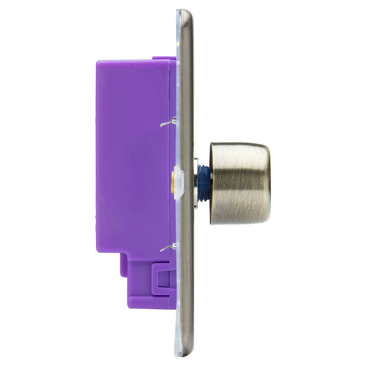 5-150W 3 Gang 2 Way Push On/Off Rotary Flat Intelligent LED Dimmer Switch - Ant Brass - view 2