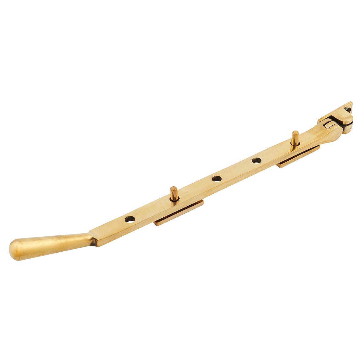 Newbury Casement Window Stay - 12"/300mm Length - Aged Brass - view 2