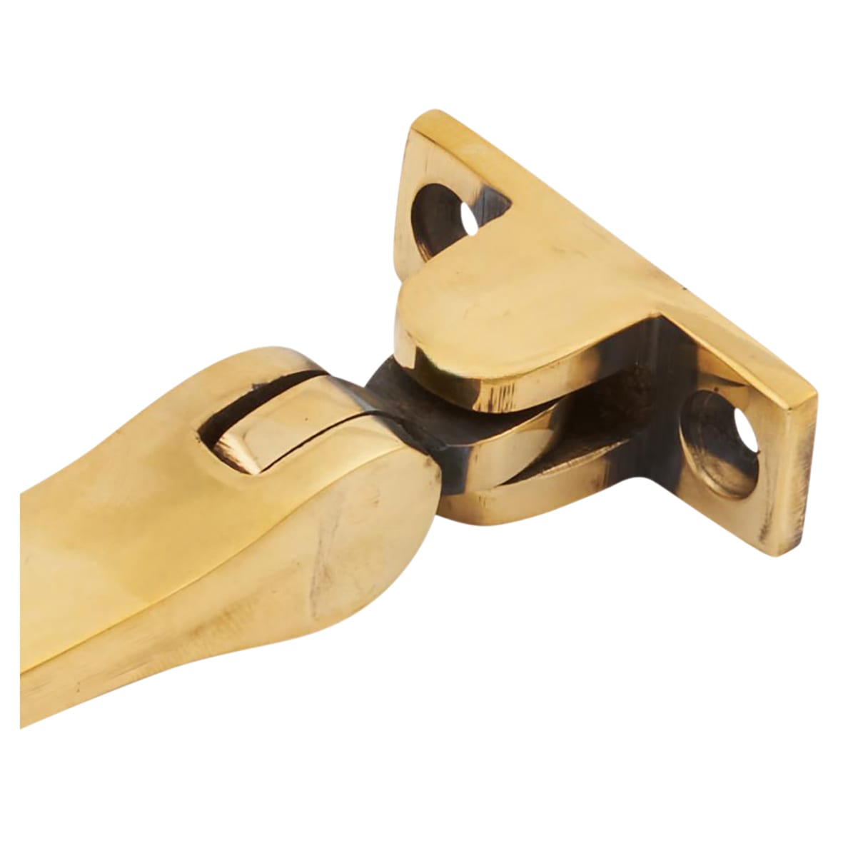 Newbury Casement Window Stay - 12"/300mm Length - Aged Brass - view 5