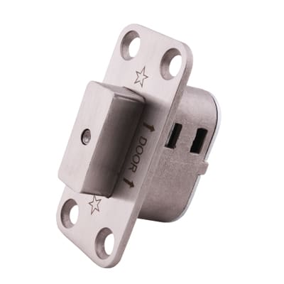 Cubicle Pivot Set - Emergency Release Door Stop Pin Lock - 80 x 40 x 44.2mm - Self Coloured Steel - view 2