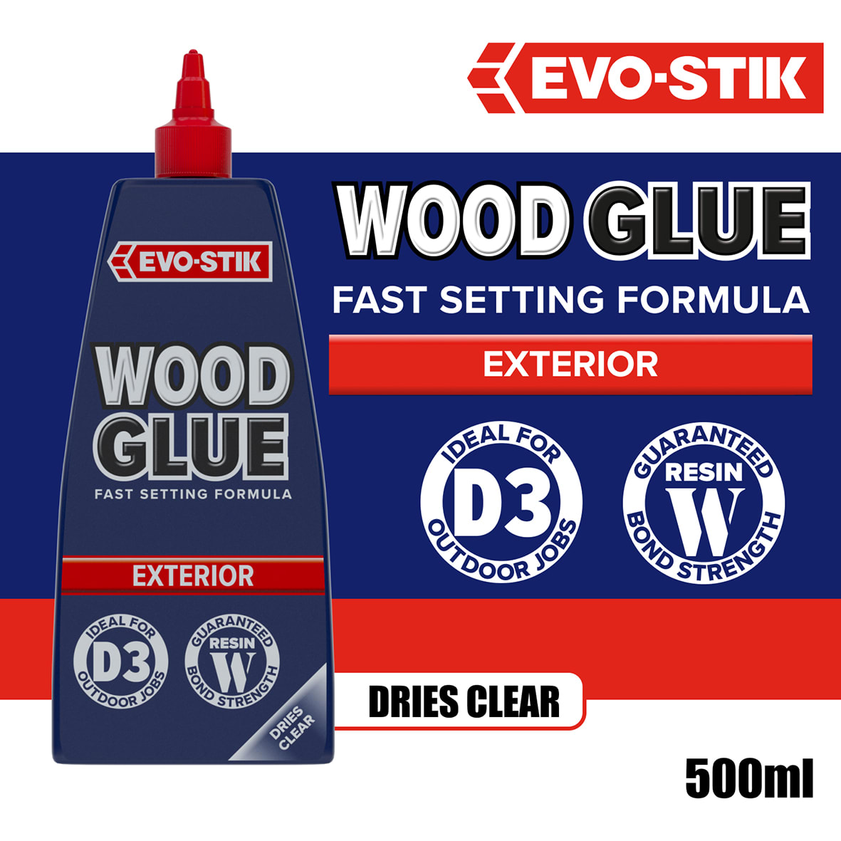 Weatherproof Wood Adhesive - 500ml - Clear - view 3