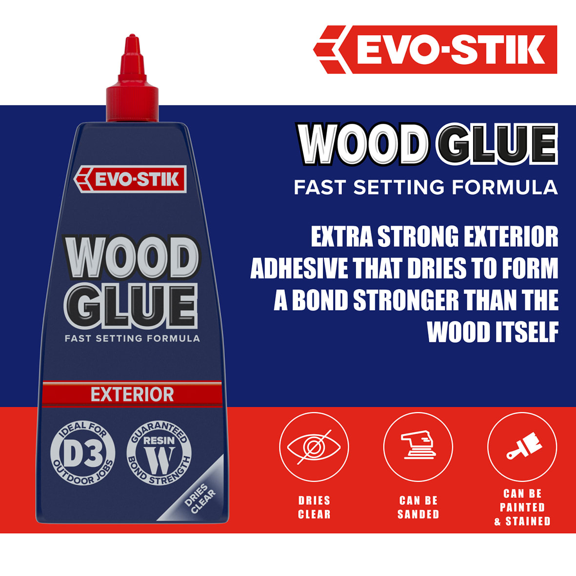 Weatherproof Wood Adhesive - 500ml - Clear - view 4