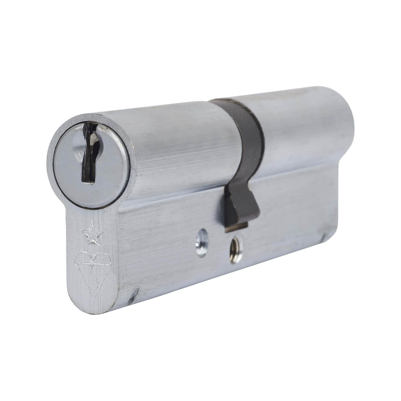 1 Star 6 Pin Kitemarked 95mm Euro Double Cylinder - 45 + 50mm - Satin Chrome - Keyed to Differ - view 2