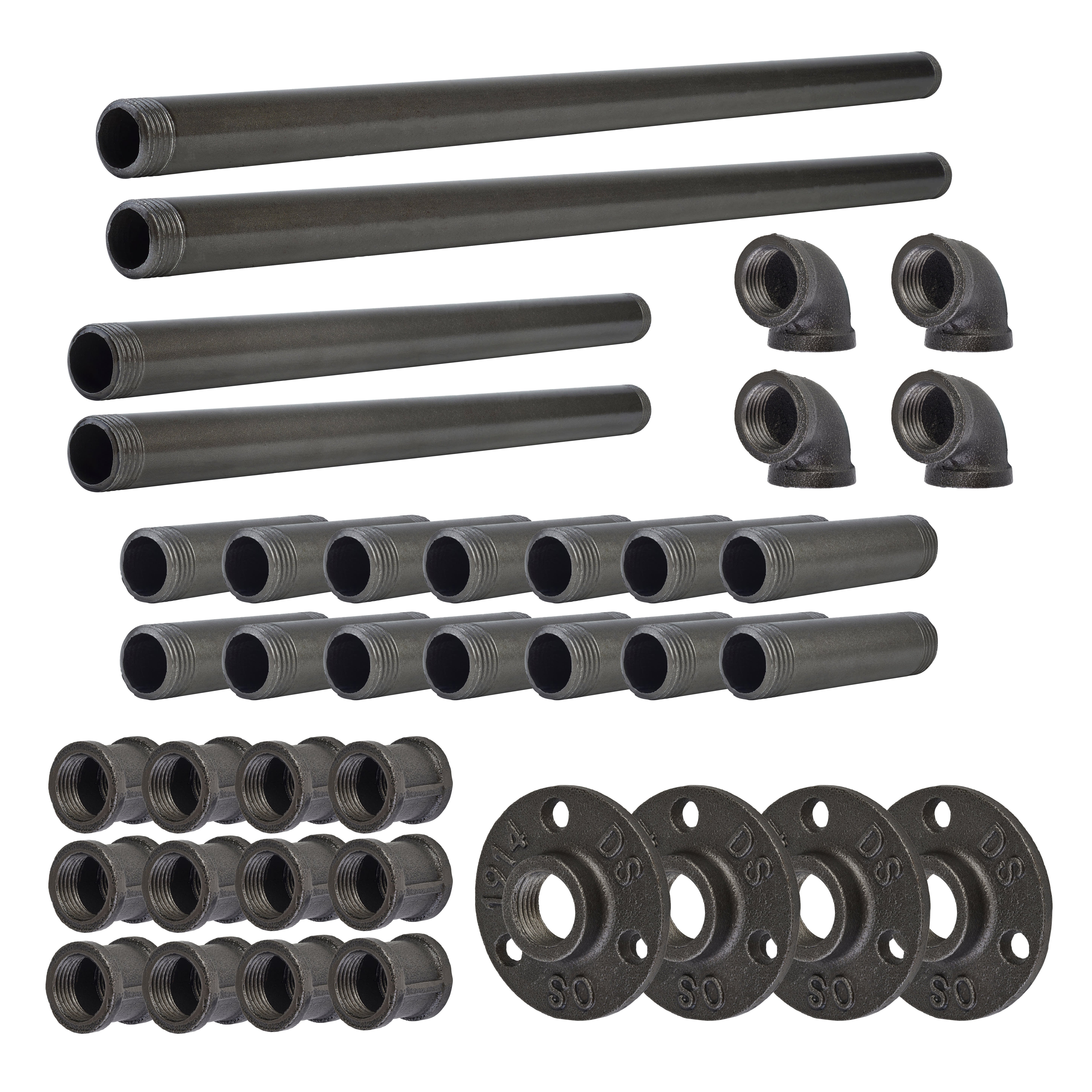 1/2" 3 Tier Drill Through Pipe Shelf Kit - Grey - view 3