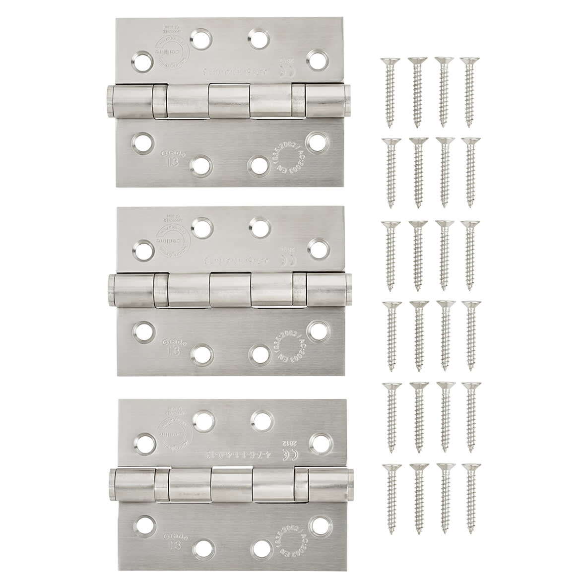Light Duty Pull Door Handle Fire Door Kit - Power Size 3 - Push/Pull Mounting - Silver - view 3