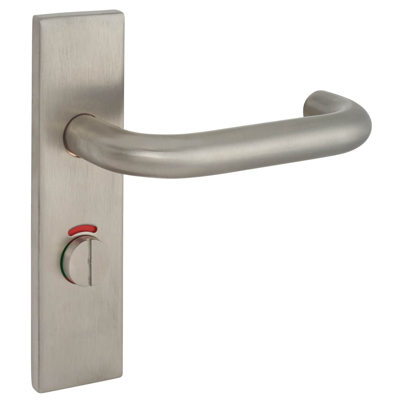Satin Stainless Steel 19mm Return to Door Bathroom Door Handles - Square - 57mm c/c - RH - view 3