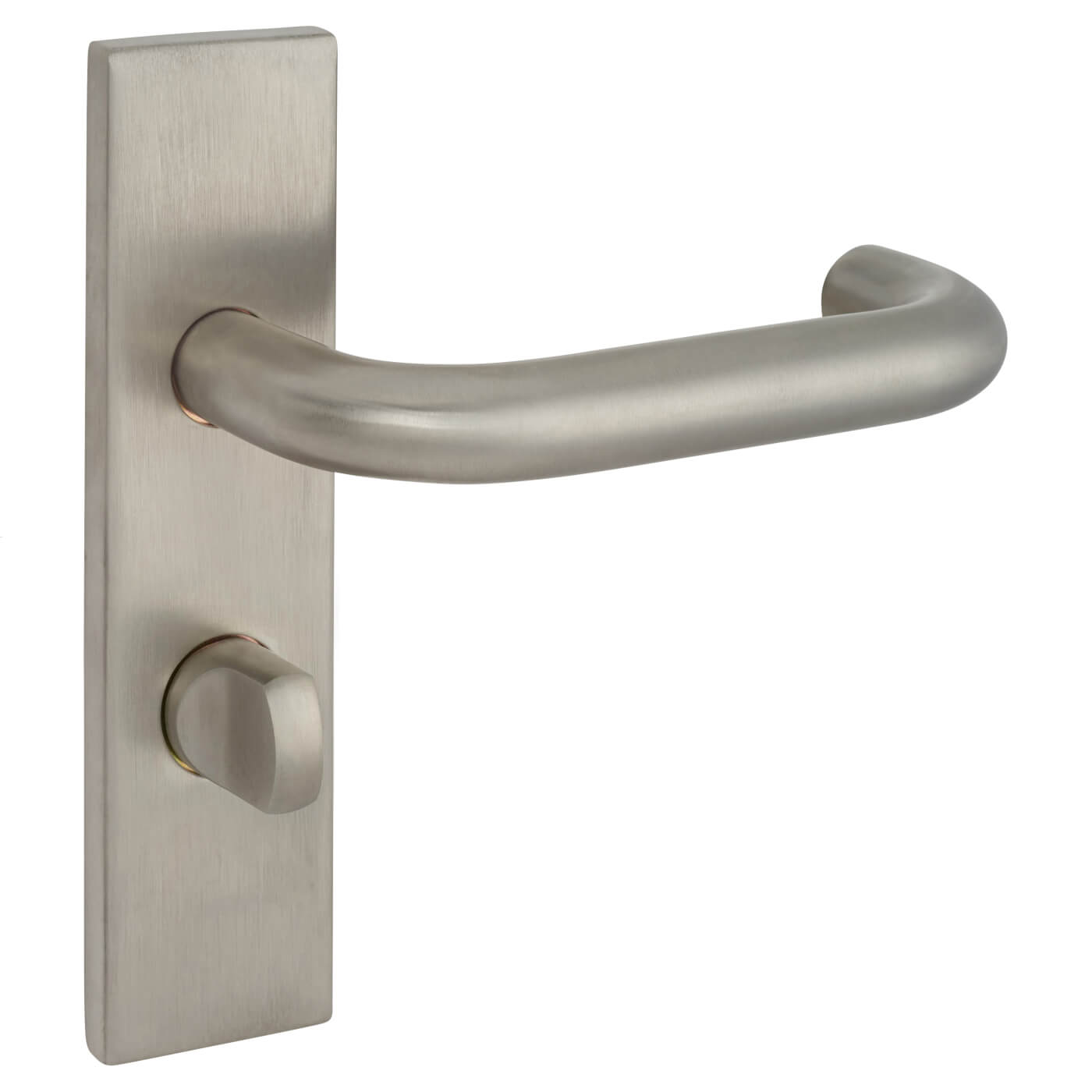 Satin Stainless Steel 19mm Return to Door Bathroom Door Handles - Square - 57mm c/c - RH - view 4