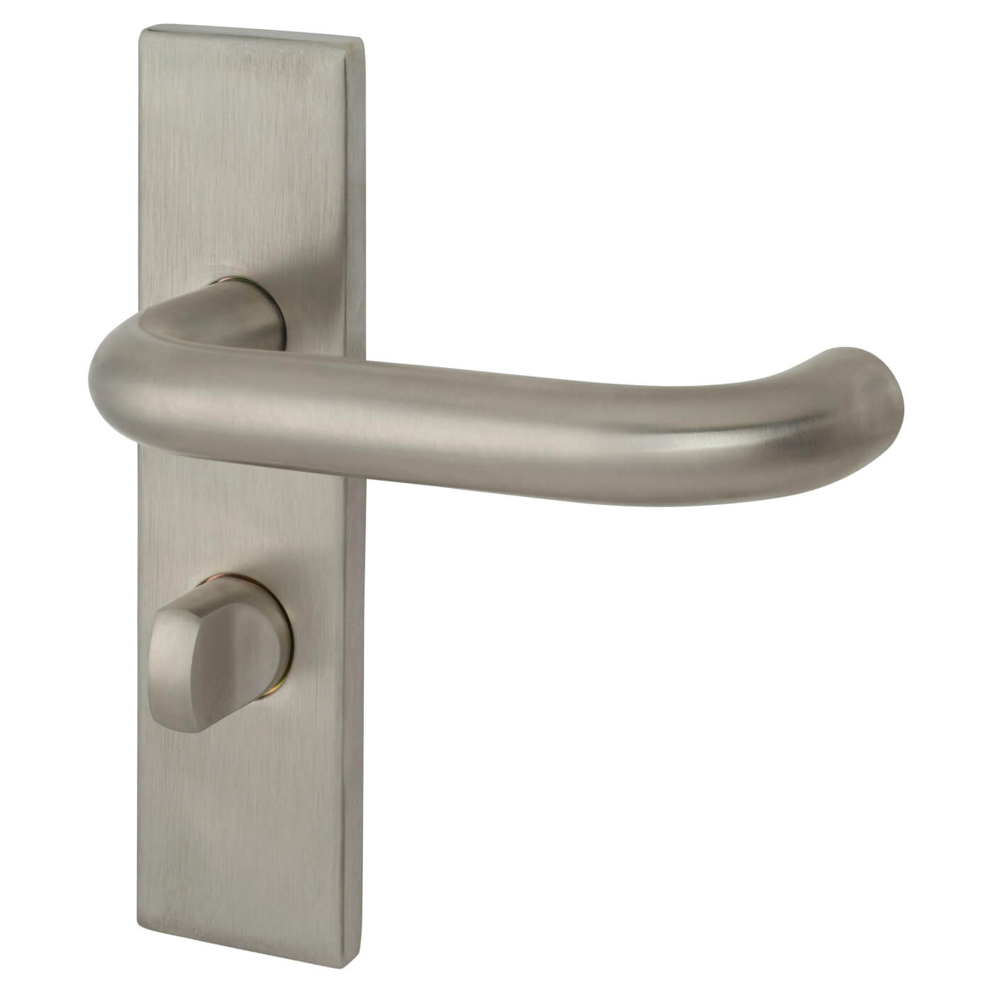 Satin Stainless Steel 19mm Return to Door Bathroom Door Handles - Square - 57mm c/c - RH - view 6