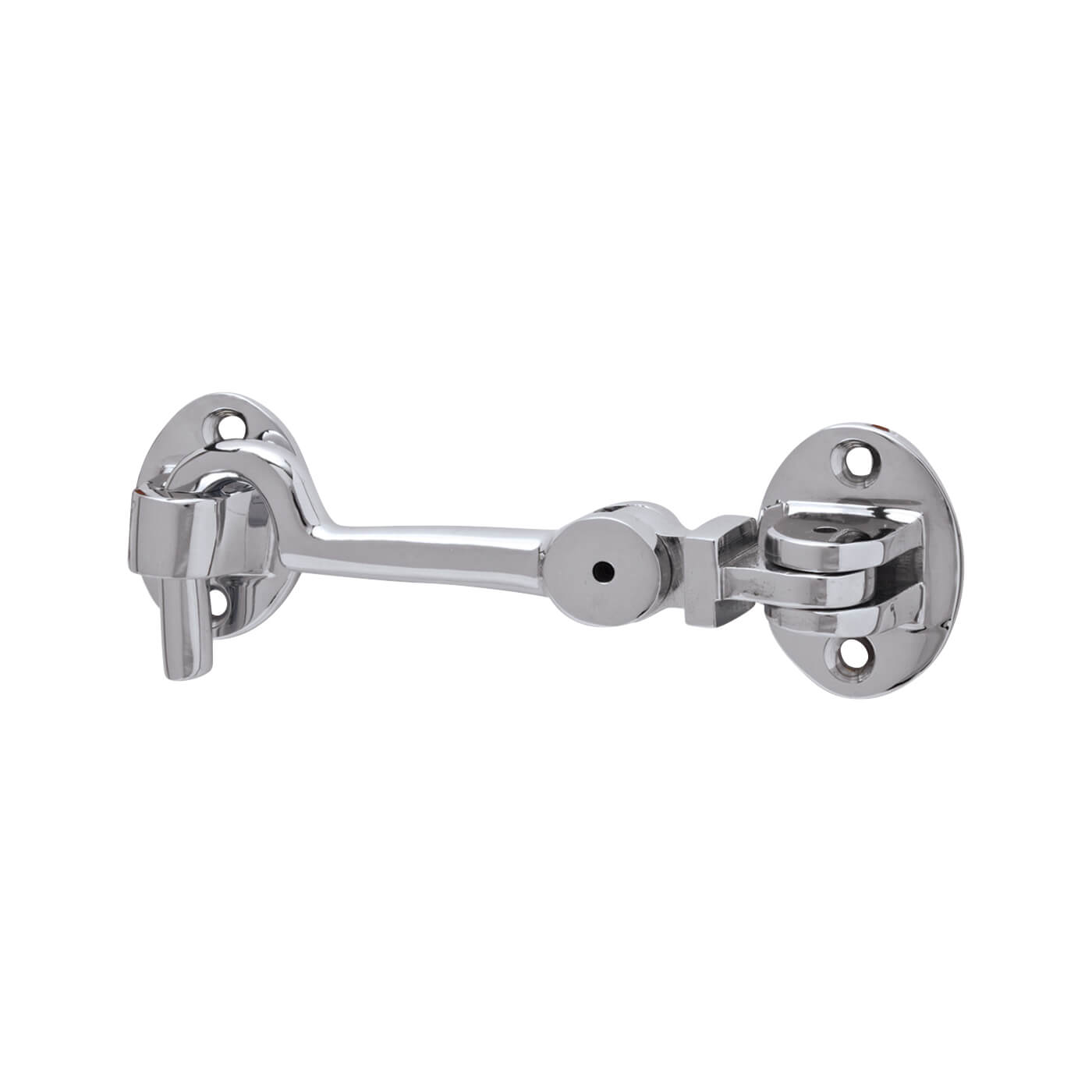 Heavy Duty Cabin Hook & Eye - 75mm Length - Polished Chrome - view 2