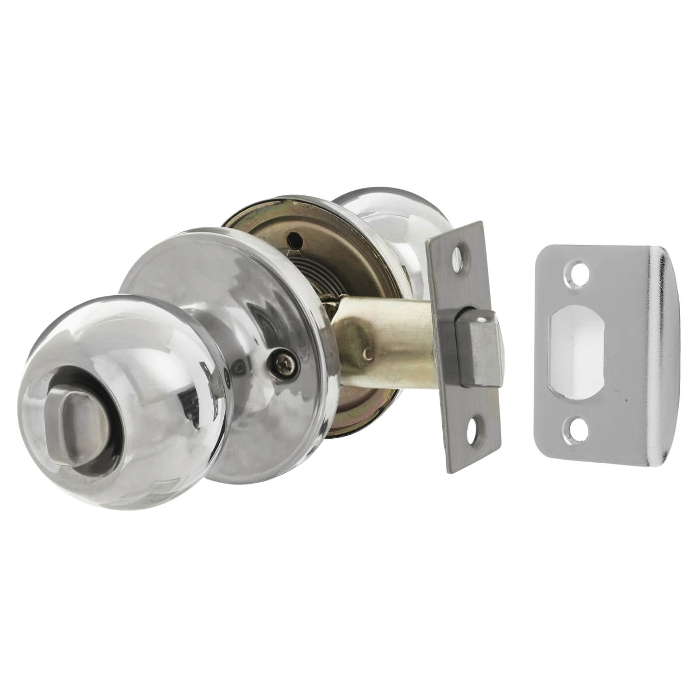 Polished Stainless Steel Bala Hotel Bathroom Mortice Door Knobset - 65mm Rose Diameter - view 2