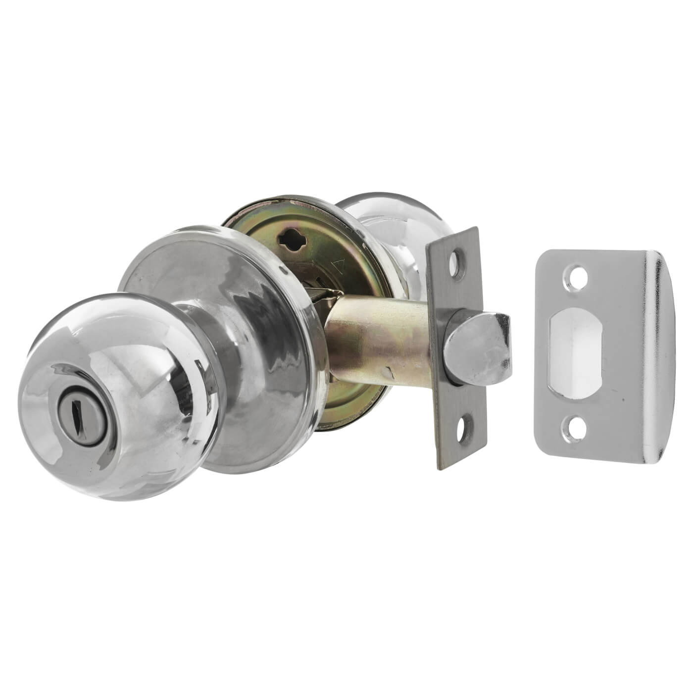 Polished Stainless Steel Bala Hotel Bathroom Mortice Door Knobset - 65mm Rose Diameter - view 3
