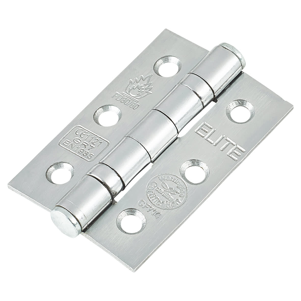 Satin Chrome Latch Door Handles on Rose Pack - Eloise Range - view 3