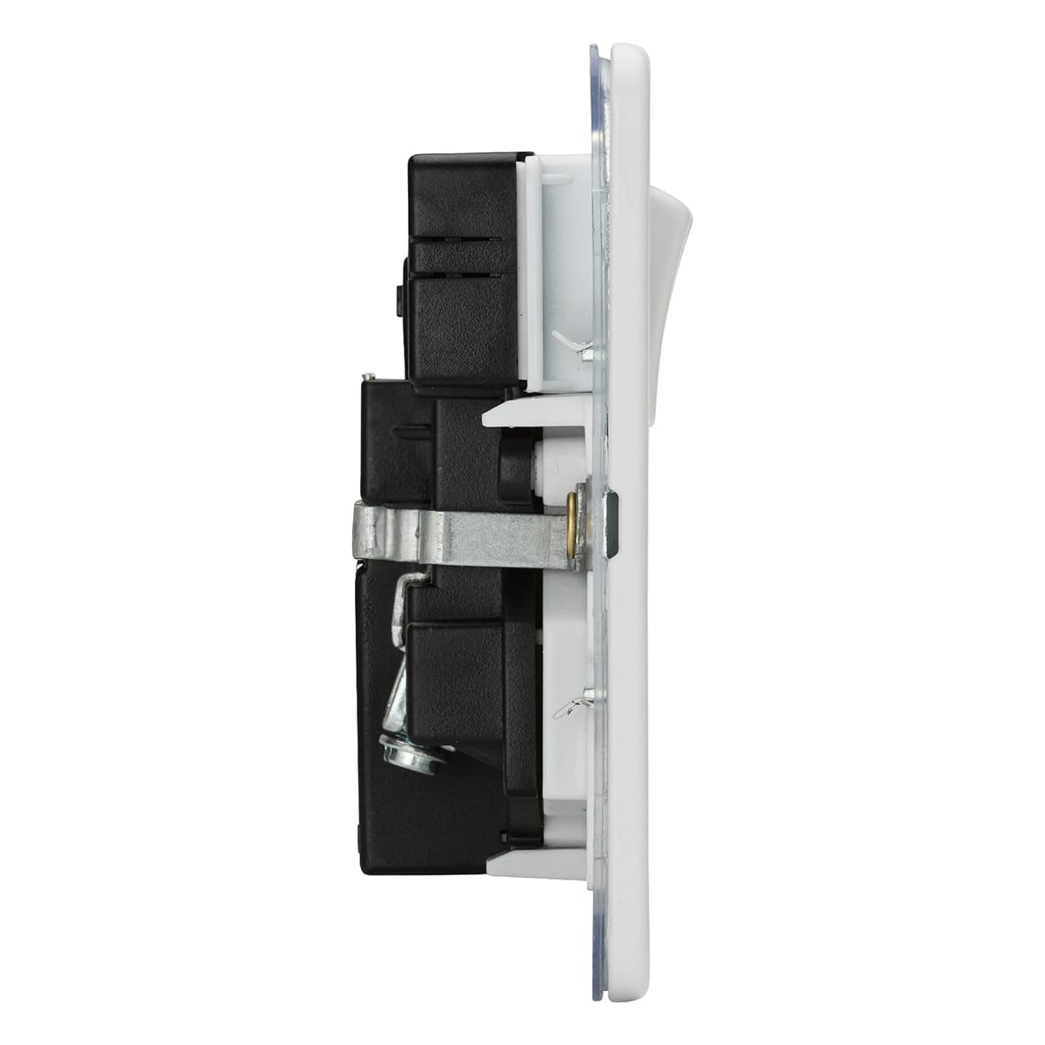 13A 2 Gang Screwless Type A/C USB Socket with 2 x USB - 4A - Matt White/White - view 5