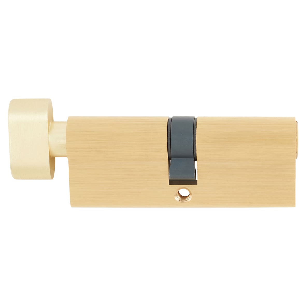 5 Pin 80mm Euro Thumbturn Cylinder - 40mm Turn + 40mm - Satin Brass - Keyed To Differ - view 2