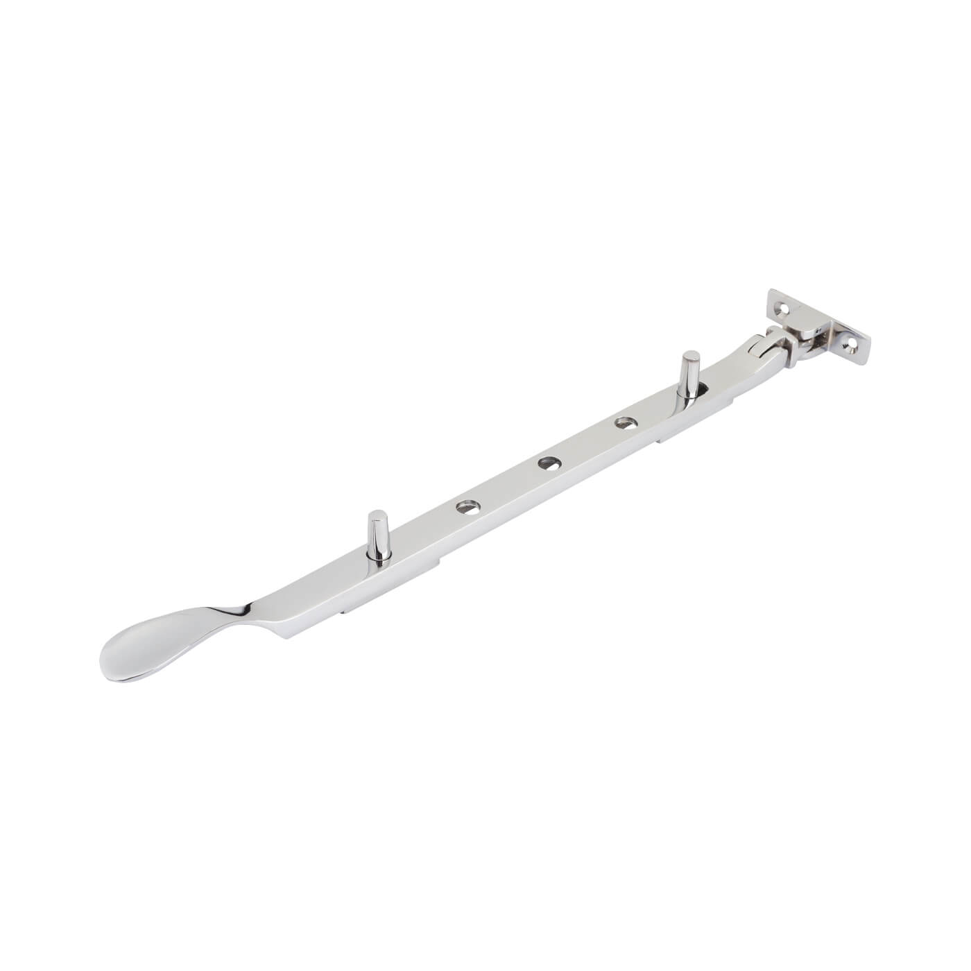Cast Victorian Casement Window Stay - 12"/300mm Length - Polished Chrome - view 2