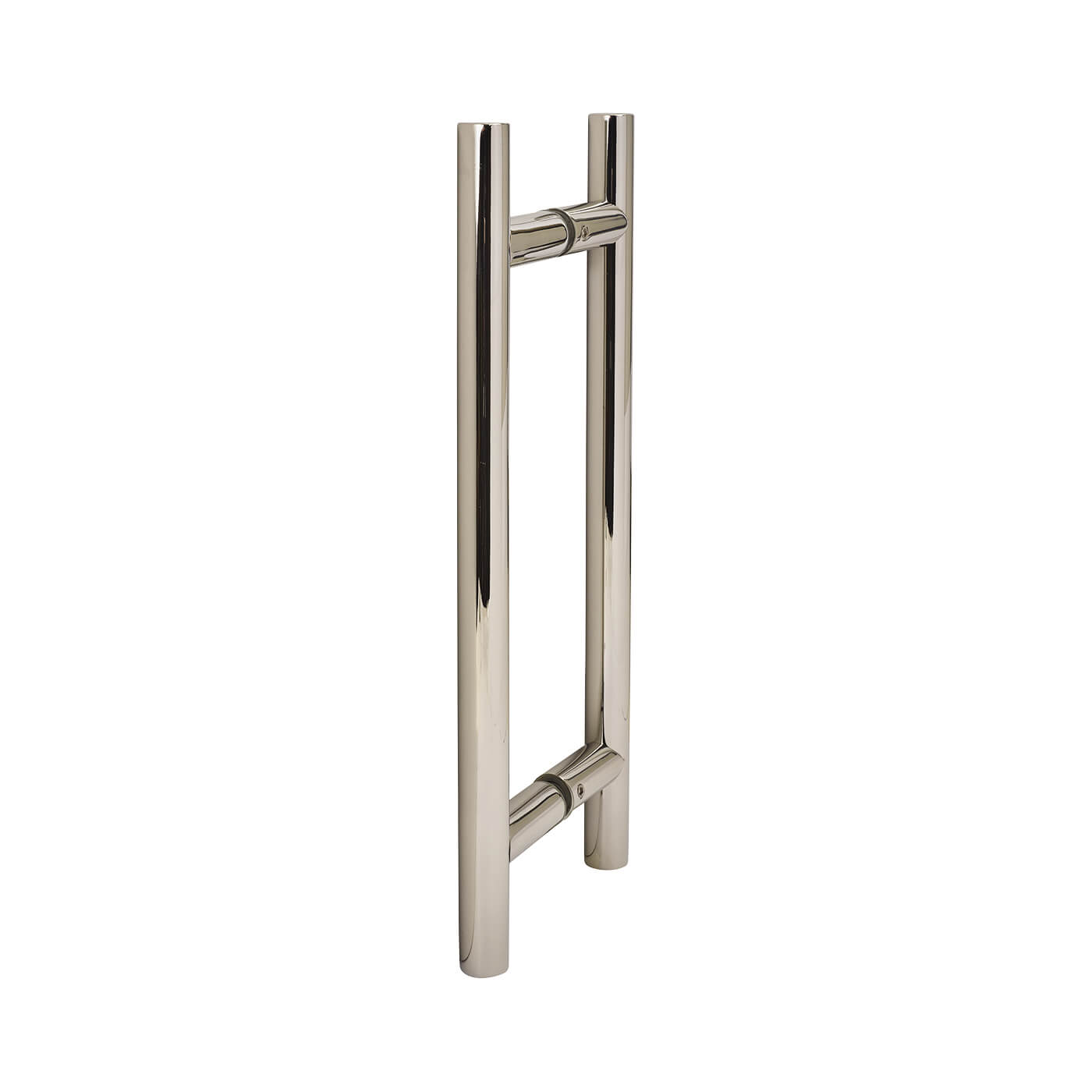 Polished Stainless Steel 19mm T-Bar Door Pull Handles - Back to Back - 229mm Centres - view 2