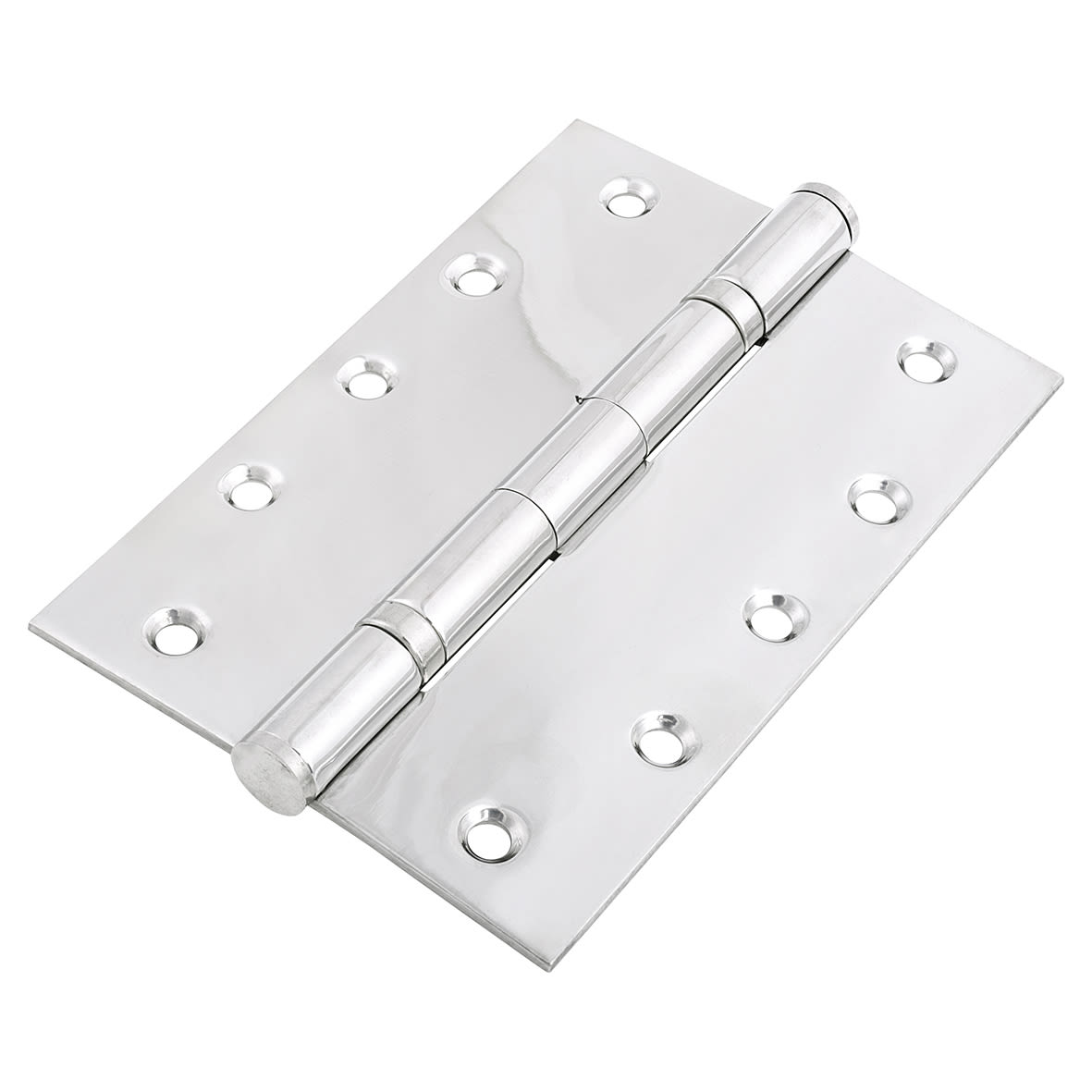 Heavy Duty Ball Bearing Butt Door Hinge - 152 x 102 x 3mm - Polished Stainless Steel - Pair - view 2