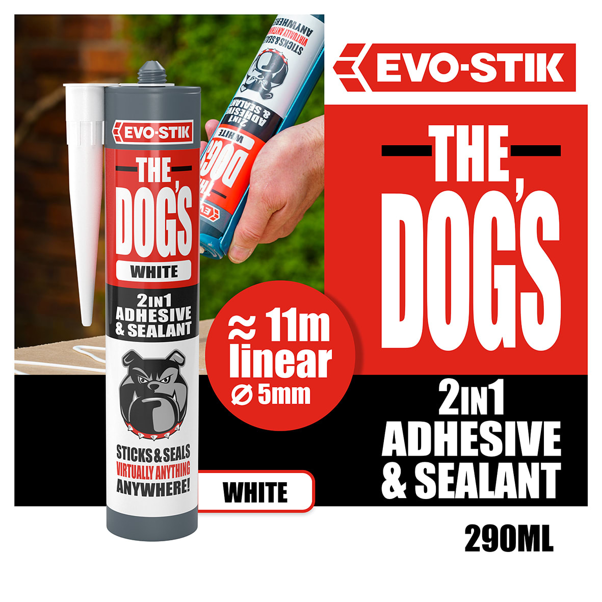 The Dog's Multi-Purpose Sealant & Adhesive - 290ml - White - view 2