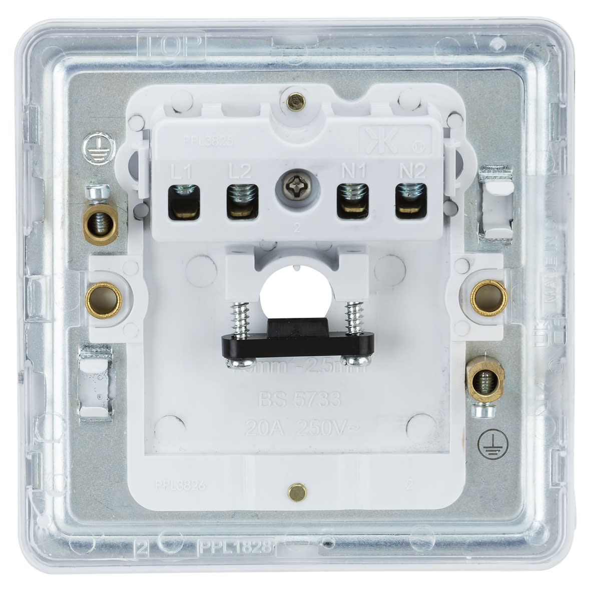 20A Screwless Flat Plate Flex Outlet Plate - Matt White - view 4