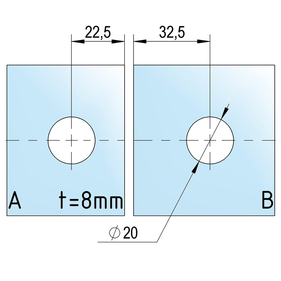 Bilbao Small Glass to Glass Clamp - 90° - 8-12mm Glass - Polished Chrome - view 4
